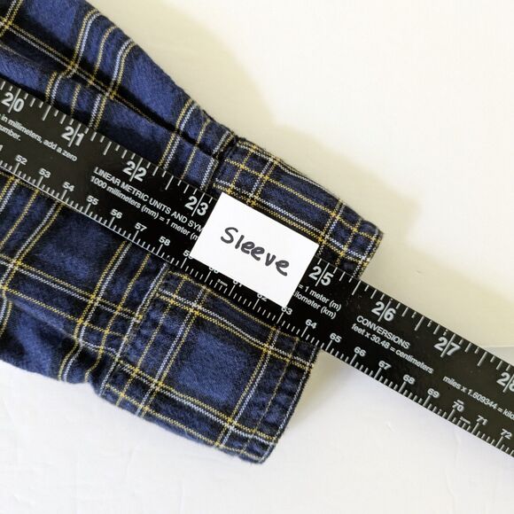 Chaps Men's Cotton Oxford Shirt Size L Blue Plaid Button Down Long Sleeve - Picture 11 of 11